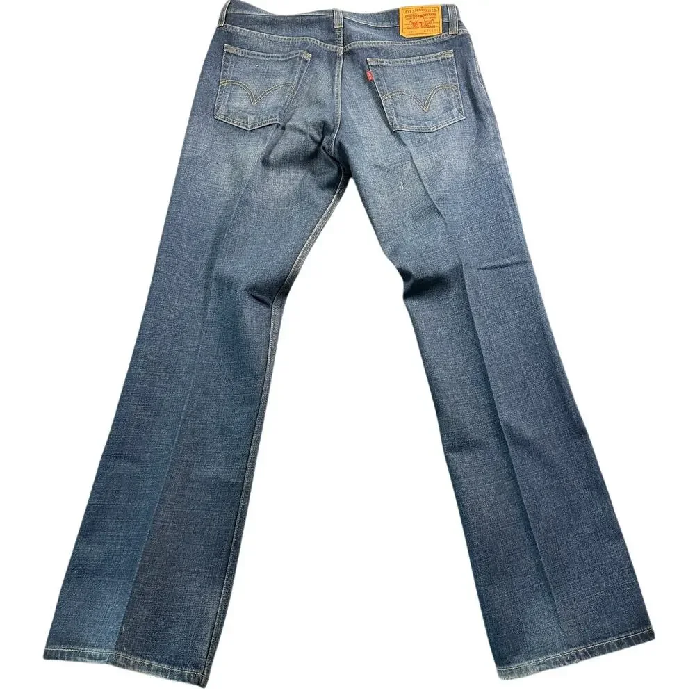 Levi's 517 Mens Size 38x34 Slim Fit Bootcut Jeans Medium Wash Blue Denim
